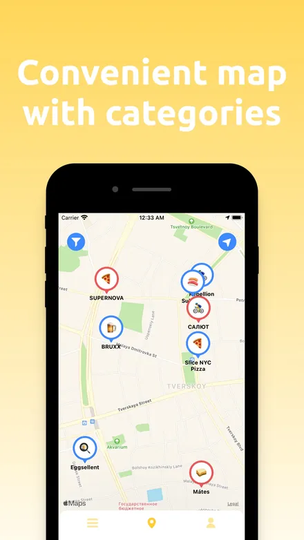 Foody Guide screenshot — cafe details